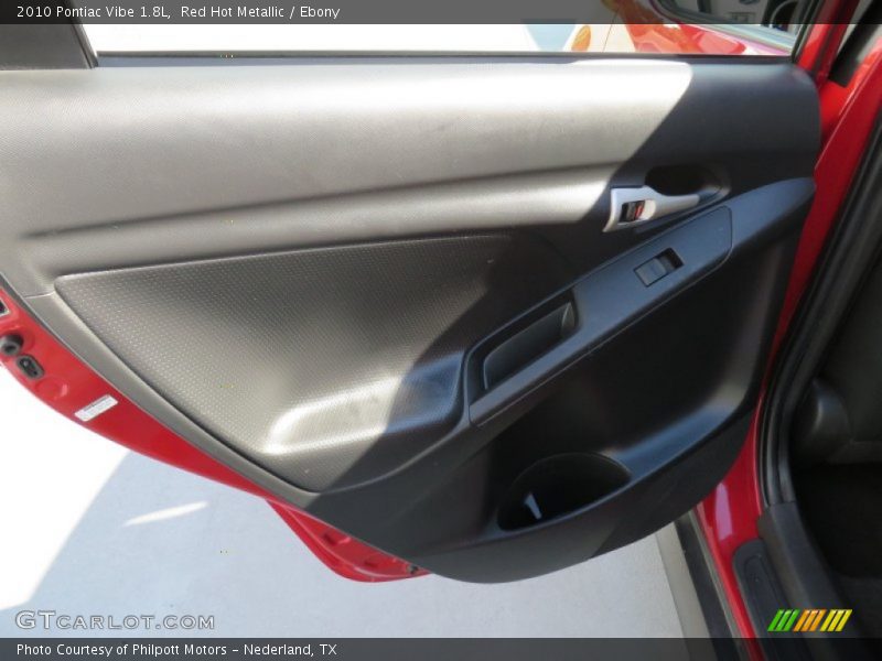 Red Hot Metallic / Ebony 2010 Pontiac Vibe 1.8L