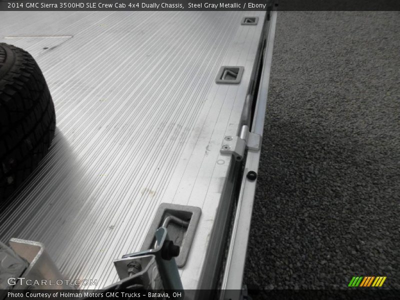 Steel Gray Metallic / Ebony 2014 GMC Sierra 3500HD SLE Crew Cab 4x4 Dually Chassis