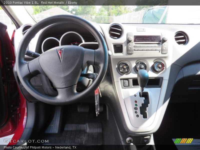 Red Hot Metallic / Ebony 2010 Pontiac Vibe 1.8L