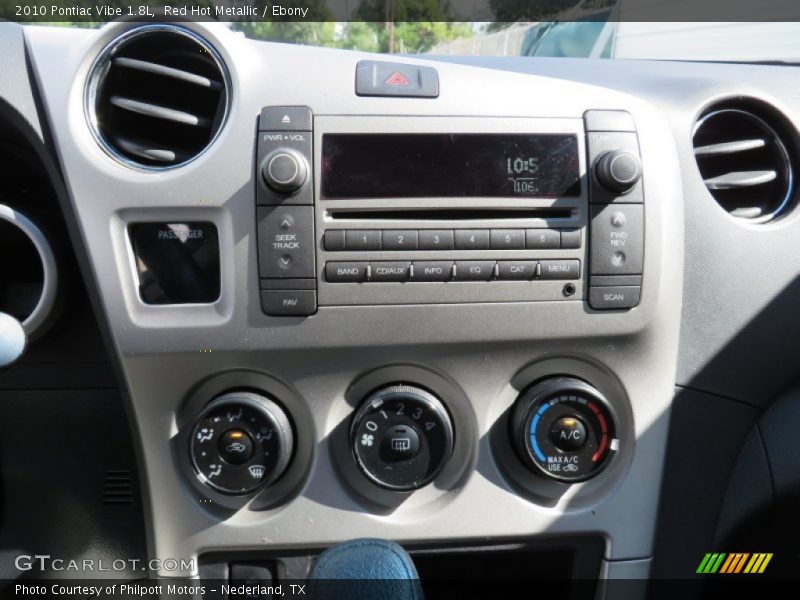 Red Hot Metallic / Ebony 2010 Pontiac Vibe 1.8L