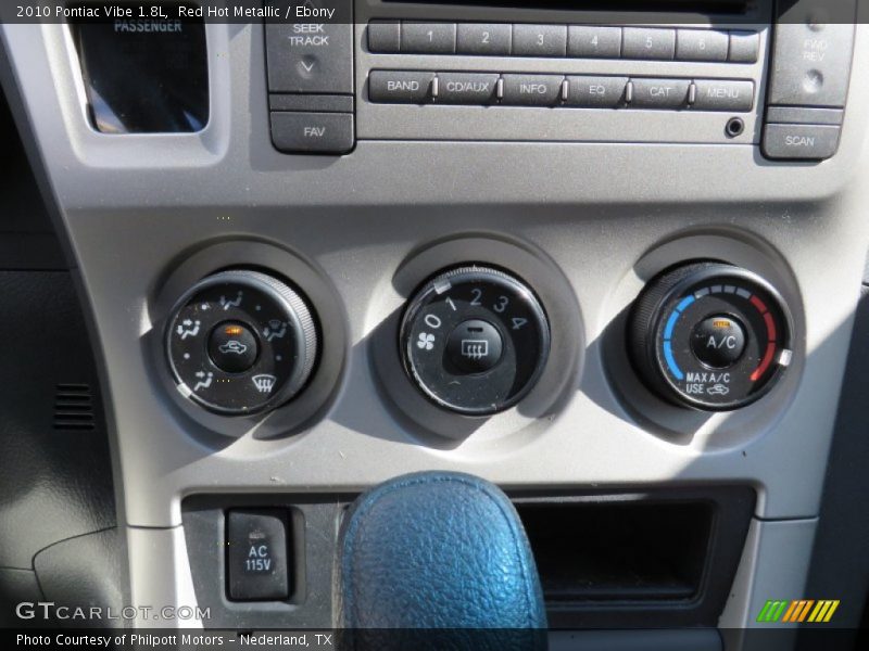 Red Hot Metallic / Ebony 2010 Pontiac Vibe 1.8L