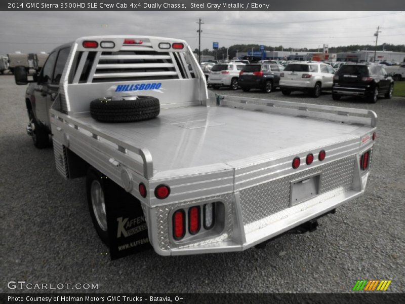 Steel Gray Metallic / Ebony 2014 GMC Sierra 3500HD SLE Crew Cab 4x4 Dually Chassis