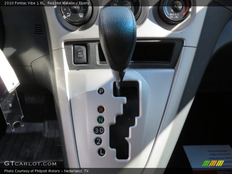 Red Hot Metallic / Ebony 2010 Pontiac Vibe 1.8L