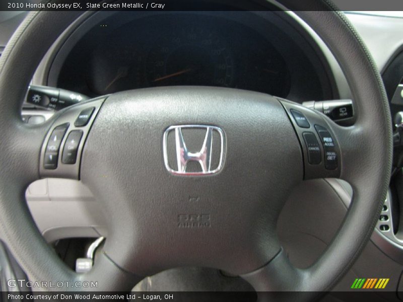 Slate Green Metallic / Gray 2010 Honda Odyssey EX