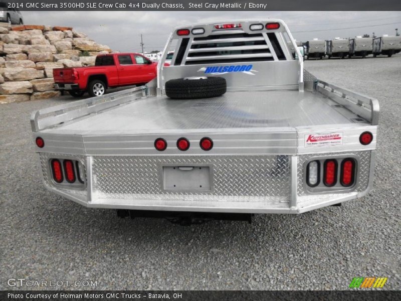 Steel Gray Metallic / Ebony 2014 GMC Sierra 3500HD SLE Crew Cab 4x4 Dually Chassis