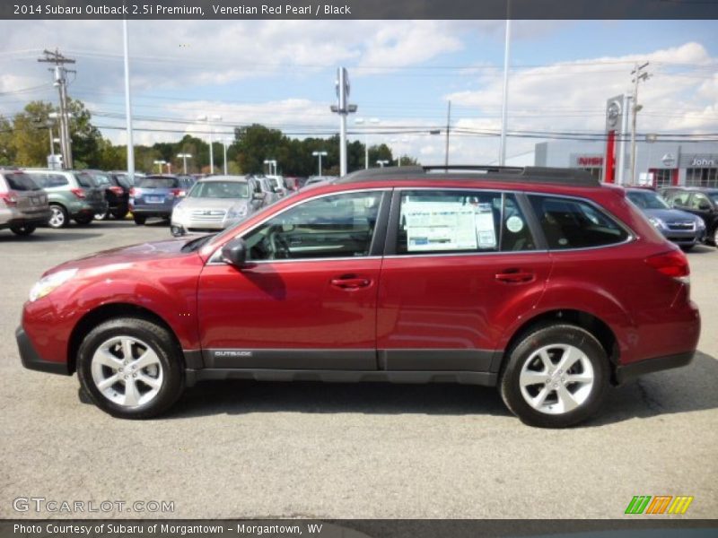 Venetian Red Pearl / Black 2014 Subaru Outback 2.5i Premium