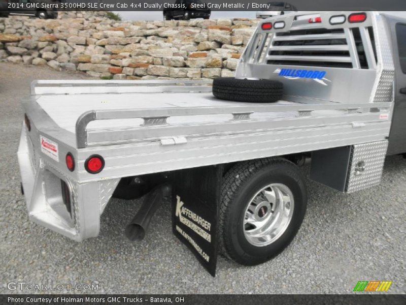 Steel Gray Metallic / Ebony 2014 GMC Sierra 3500HD SLE Crew Cab 4x4 Dually Chassis