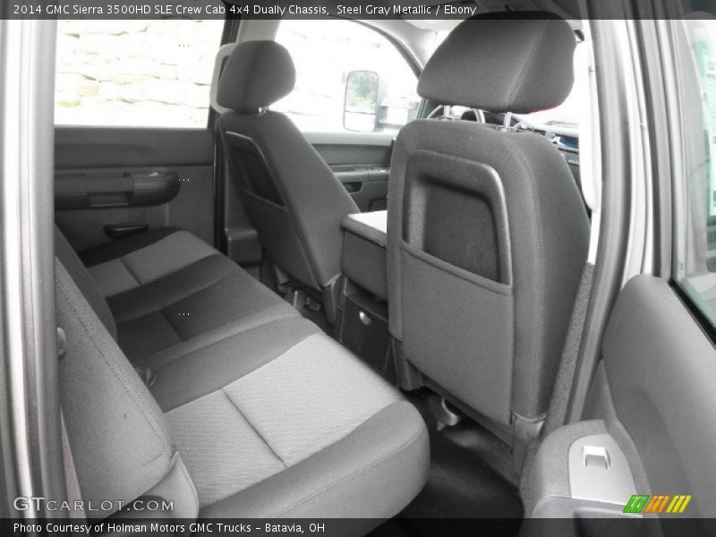 Steel Gray Metallic / Ebony 2014 GMC Sierra 3500HD SLE Crew Cab 4x4 Dually Chassis