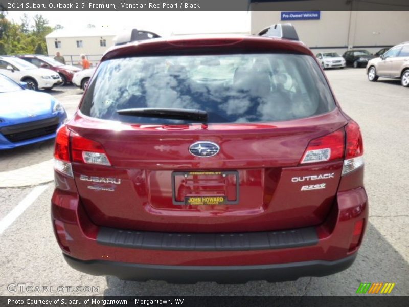 Venetian Red Pearl / Black 2014 Subaru Outback 2.5i Premium