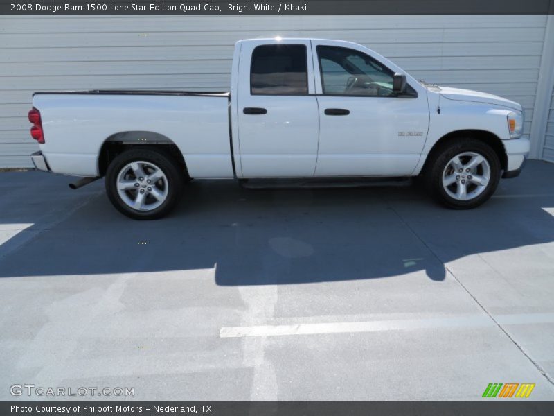 Bright White / Khaki 2008 Dodge Ram 1500 Lone Star Edition Quad Cab