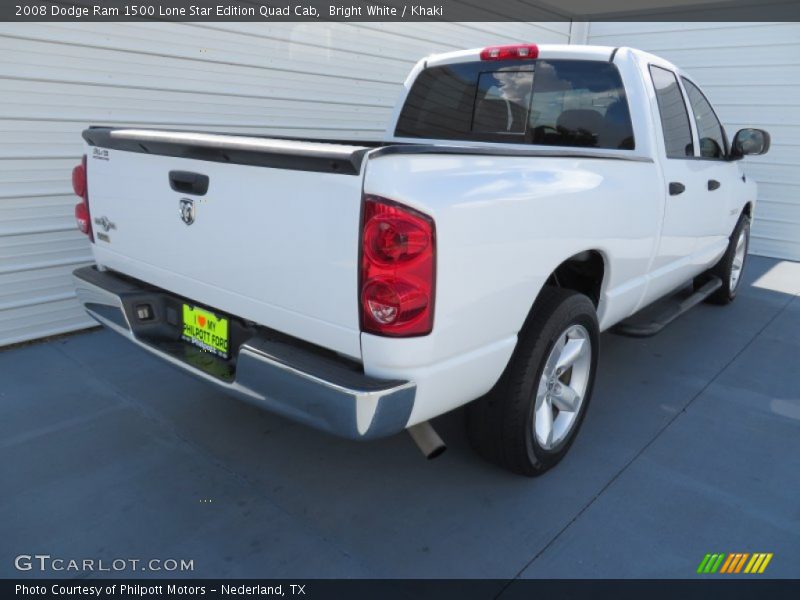 Bright White / Khaki 2008 Dodge Ram 1500 Lone Star Edition Quad Cab