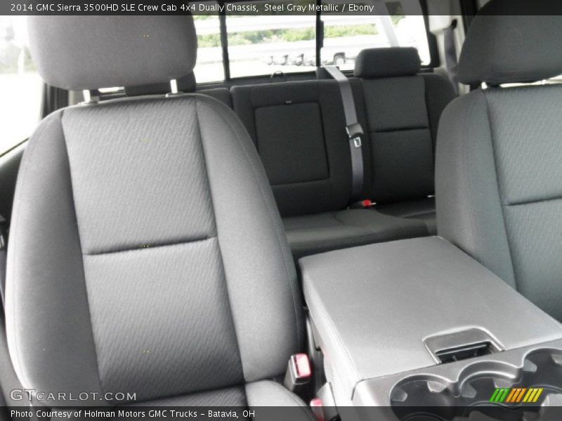 Steel Gray Metallic / Ebony 2014 GMC Sierra 3500HD SLE Crew Cab 4x4 Dually Chassis