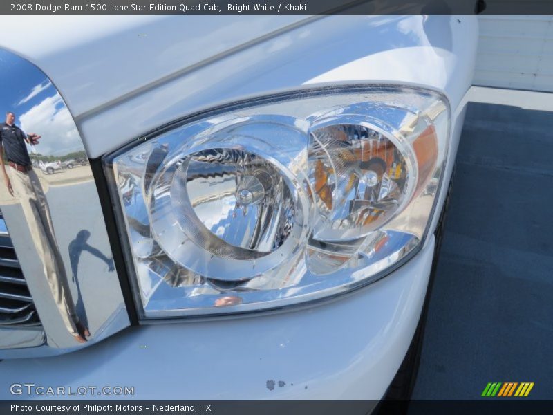 Bright White / Khaki 2008 Dodge Ram 1500 Lone Star Edition Quad Cab