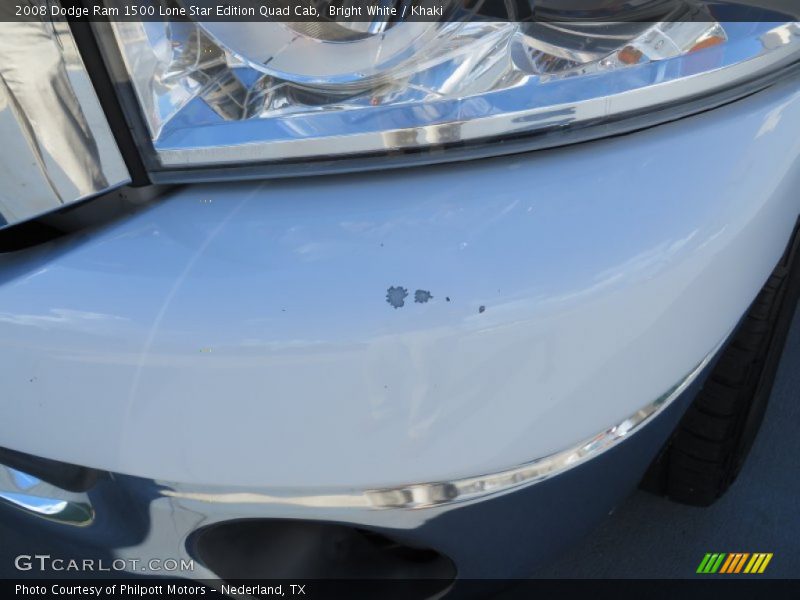 Bright White / Khaki 2008 Dodge Ram 1500 Lone Star Edition Quad Cab