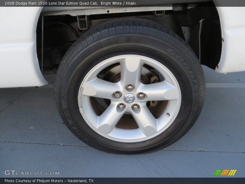 Bright White / Khaki 2008 Dodge Ram 1500 Lone Star Edition Quad Cab