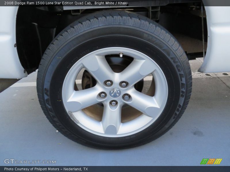 Bright White / Khaki 2008 Dodge Ram 1500 Lone Star Edition Quad Cab