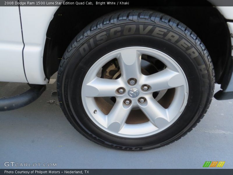 Bright White / Khaki 2008 Dodge Ram 1500 Lone Star Edition Quad Cab