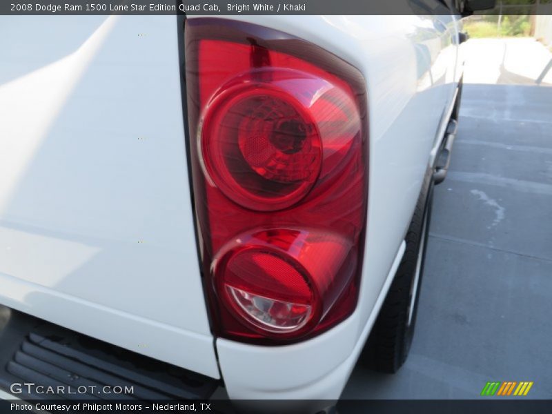 Bright White / Khaki 2008 Dodge Ram 1500 Lone Star Edition Quad Cab