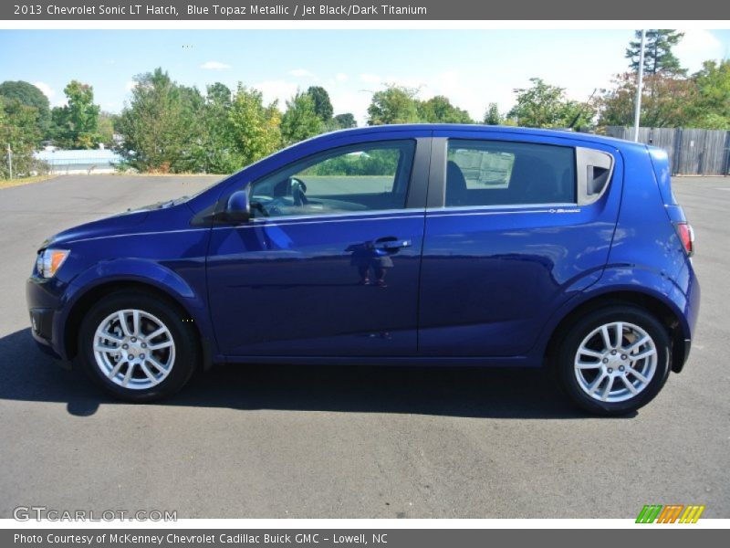 Blue Topaz Metallic / Jet Black/Dark Titanium 2013 Chevrolet Sonic LT Hatch
