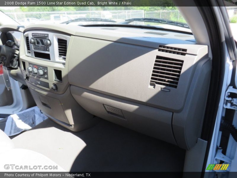 Bright White / Khaki 2008 Dodge Ram 1500 Lone Star Edition Quad Cab