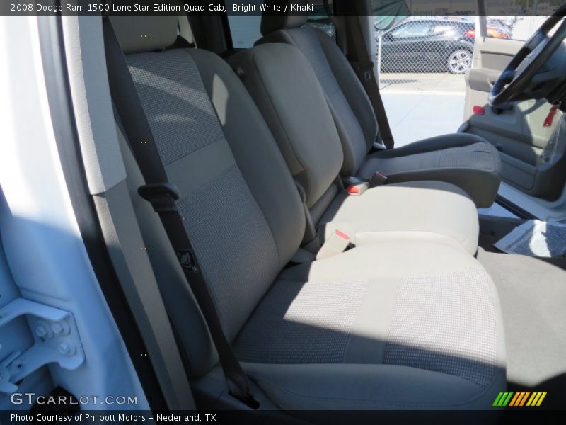 Bright White / Khaki 2008 Dodge Ram 1500 Lone Star Edition Quad Cab