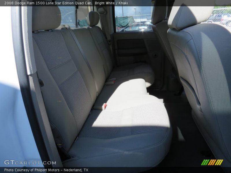 Bright White / Khaki 2008 Dodge Ram 1500 Lone Star Edition Quad Cab