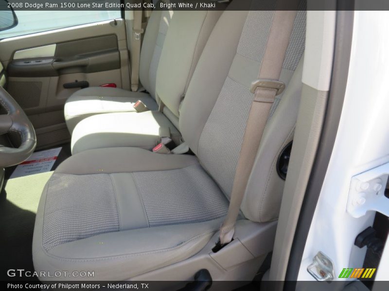 Bright White / Khaki 2008 Dodge Ram 1500 Lone Star Edition Quad Cab