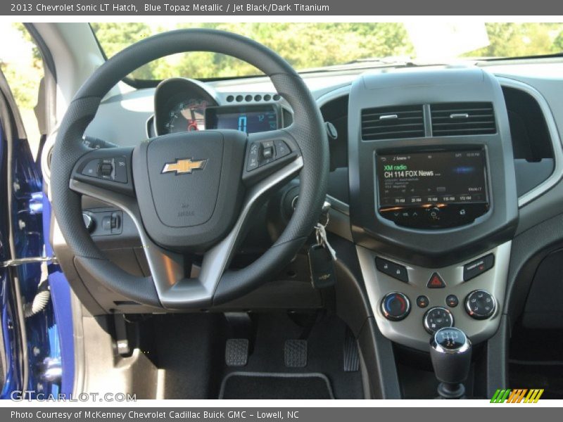 Blue Topaz Metallic / Jet Black/Dark Titanium 2013 Chevrolet Sonic LT Hatch