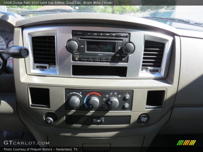 Bright White / Khaki 2008 Dodge Ram 1500 Lone Star Edition Quad Cab