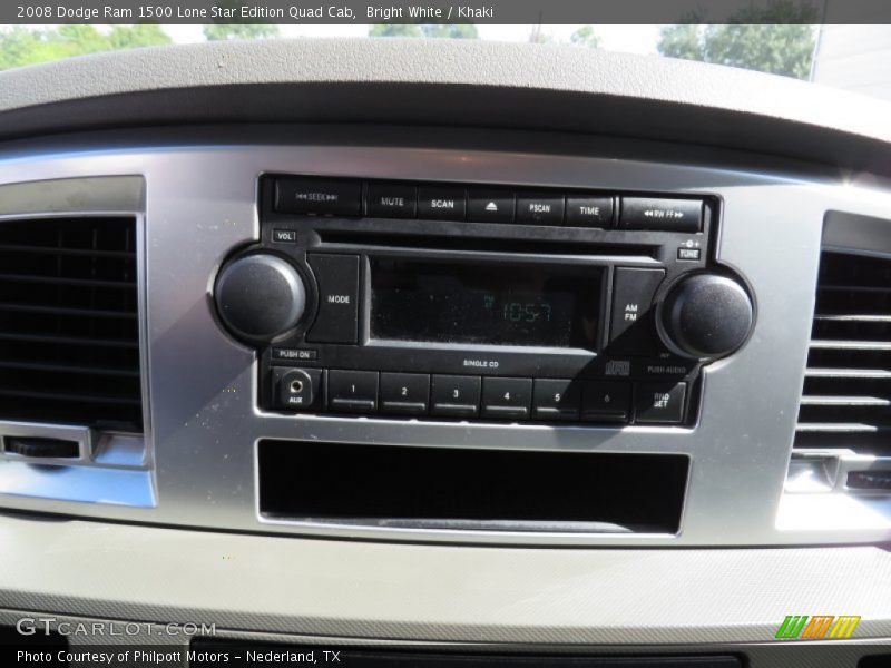 Bright White / Khaki 2008 Dodge Ram 1500 Lone Star Edition Quad Cab