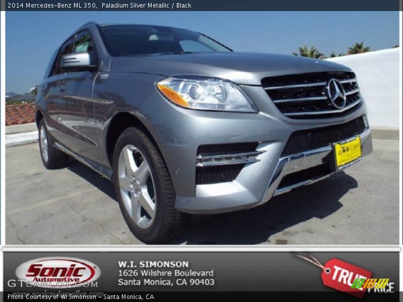 Paladium Silver Metallic / Black 2014 Mercedes-Benz ML 350