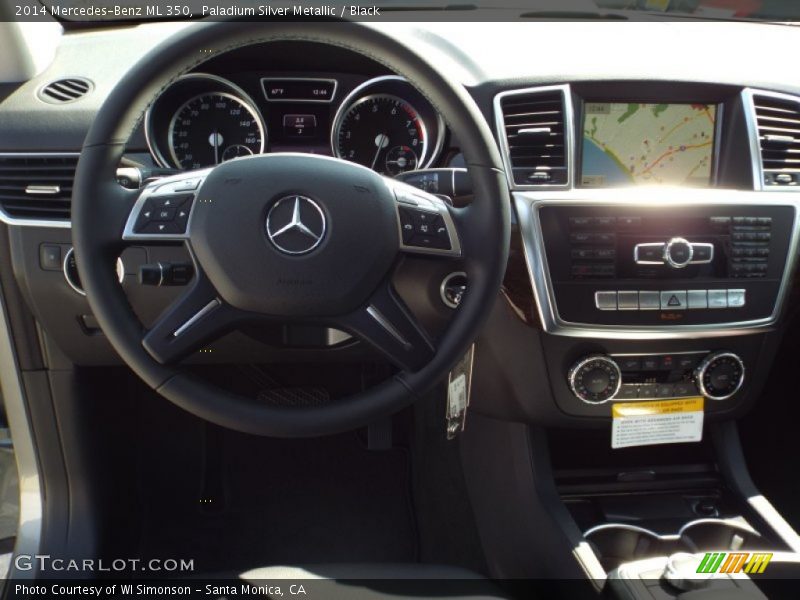 Paladium Silver Metallic / Black 2014 Mercedes-Benz ML 350