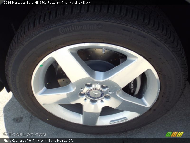 Paladium Silver Metallic / Black 2014 Mercedes-Benz ML 350
