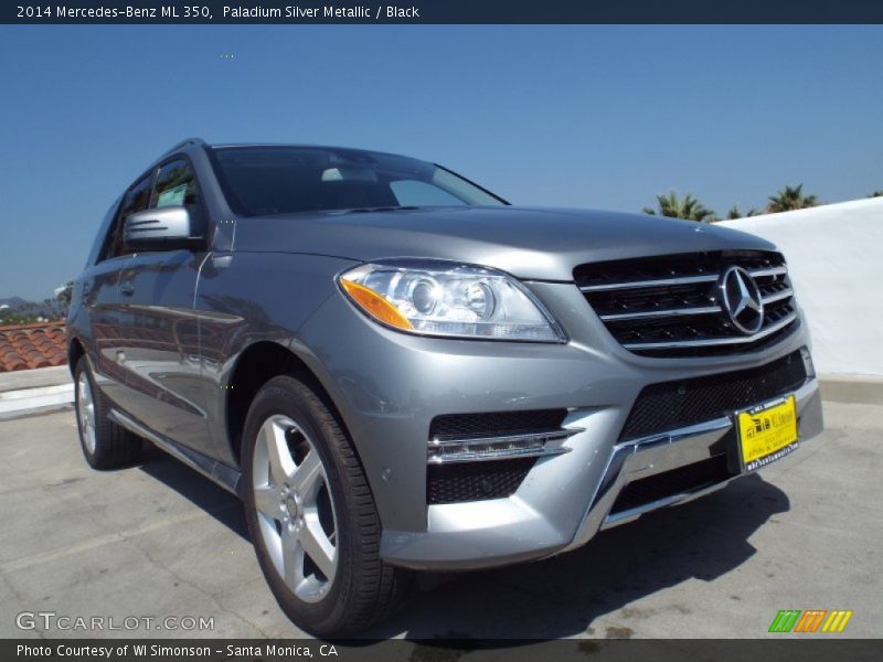 Paladium Silver Metallic / Black 2014 Mercedes-Benz ML 350