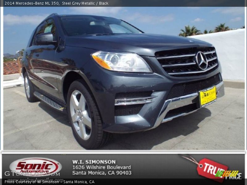 Steel Grey Metallic / Black 2014 Mercedes-Benz ML 350