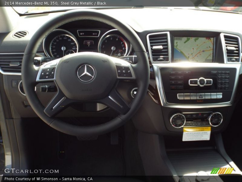 Steel Grey Metallic / Black 2014 Mercedes-Benz ML 350