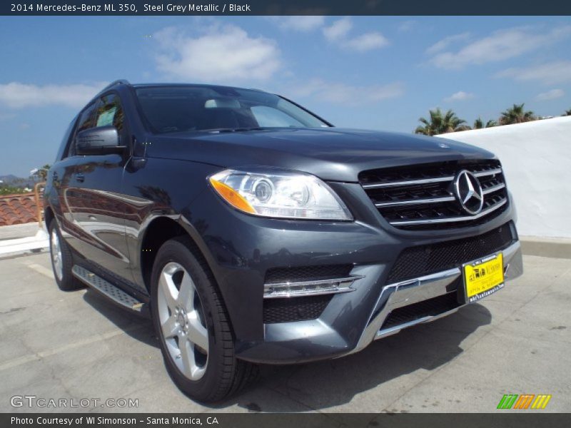 Steel Grey Metallic / Black 2014 Mercedes-Benz ML 350