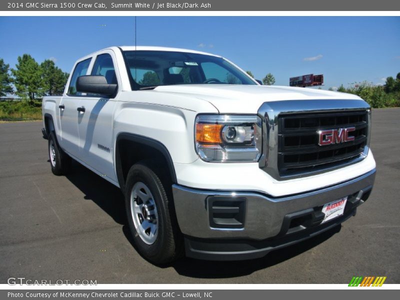 Summit White / Jet Black/Dark Ash 2014 GMC Sierra 1500 Crew Cab