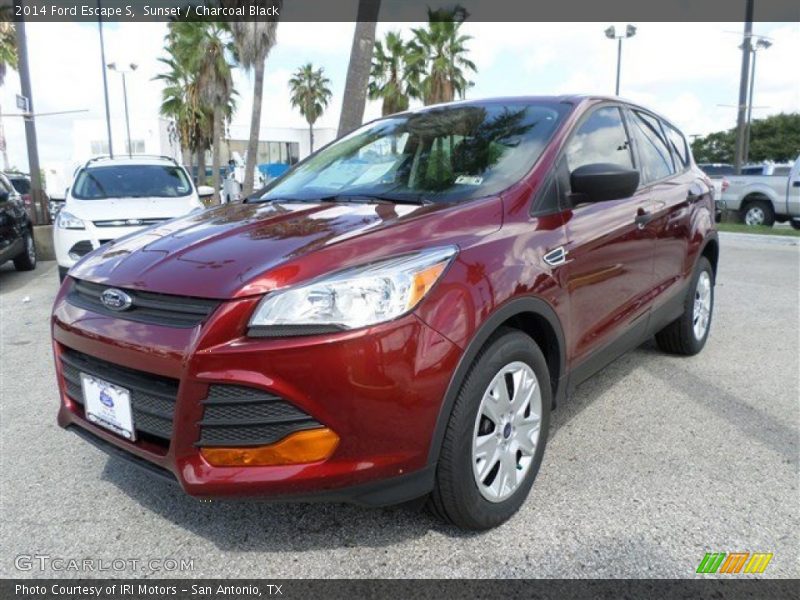 Sunset / Charcoal Black 2014 Ford Escape S