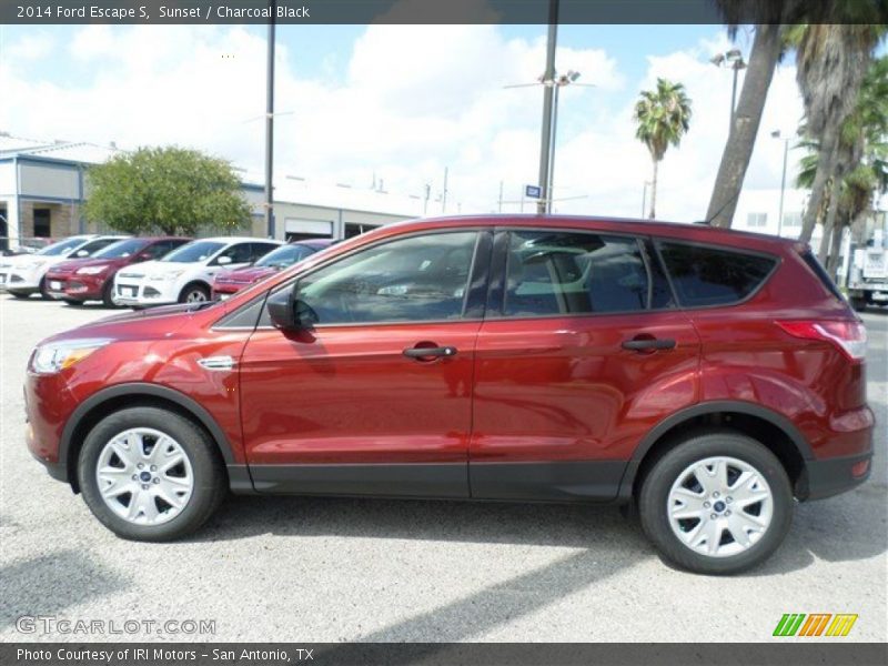 Sunset / Charcoal Black 2014 Ford Escape S