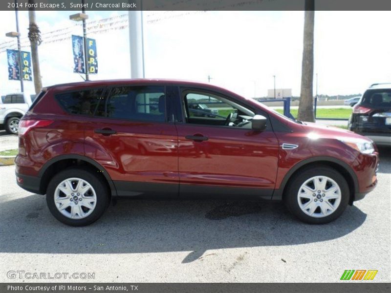 Sunset / Charcoal Black 2014 Ford Escape S
