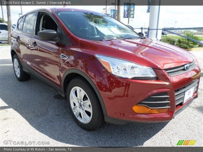 Sunset / Charcoal Black 2014 Ford Escape S