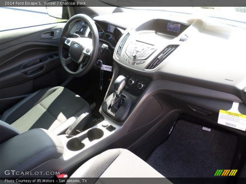 Sunset / Charcoal Black 2014 Ford Escape S