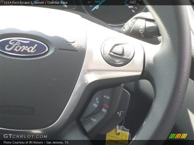 Sunset / Charcoal Black 2014 Ford Escape S