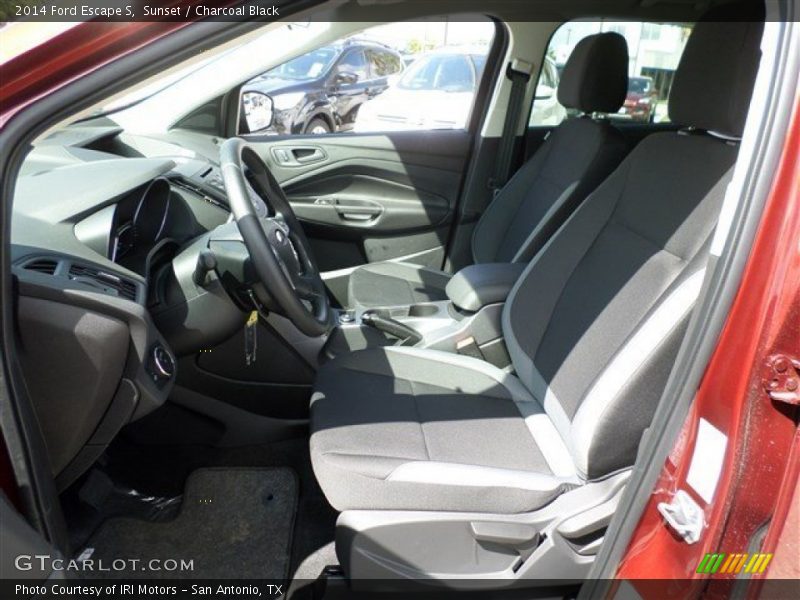 Sunset / Charcoal Black 2014 Ford Escape S