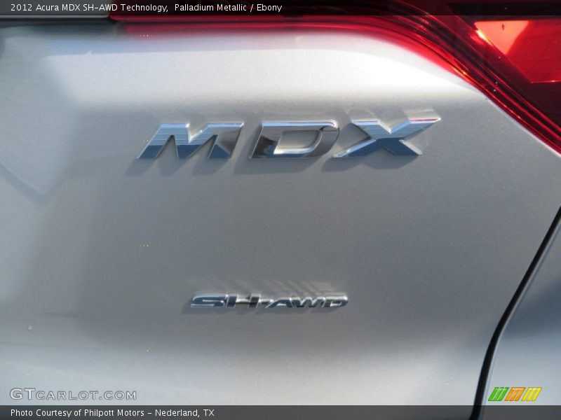 Palladium Metallic / Ebony 2012 Acura MDX SH-AWD Technology