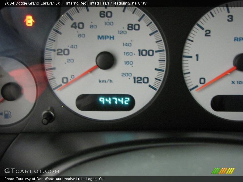 Inferno Red Tinted Pearl / Medium Slate Gray 2004 Dodge Grand Caravan SXT