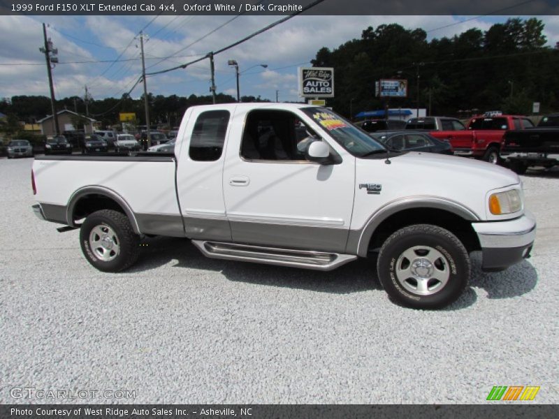 Oxford White / Dark Graphite 1999 Ford F150 XLT Extended Cab 4x4