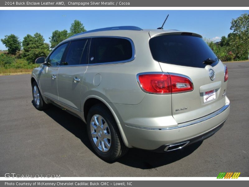 Champagne Silver Metallic / Cocoa 2014 Buick Enclave Leather AWD