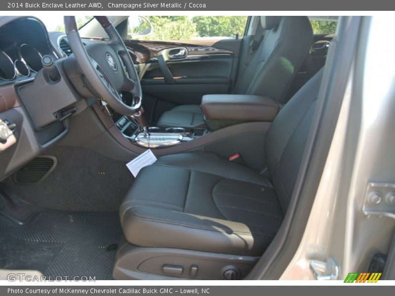 Champagne Silver Metallic / Cocoa 2014 Buick Enclave Leather AWD